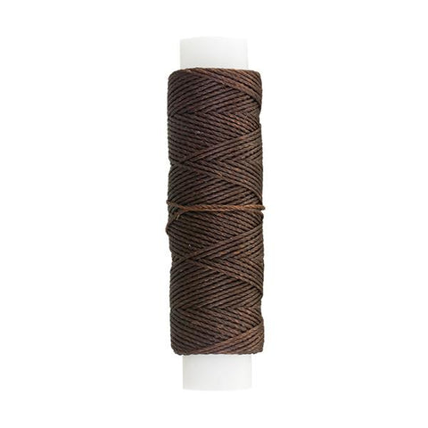 THREAD WAXED FINE 25YD BROWN