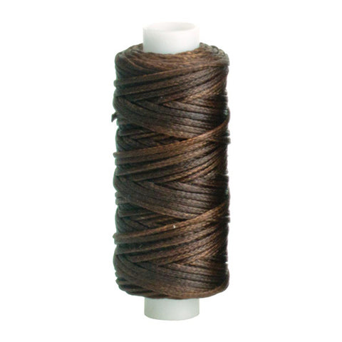 THREAD WAX BRAIDED 25YD BROWN